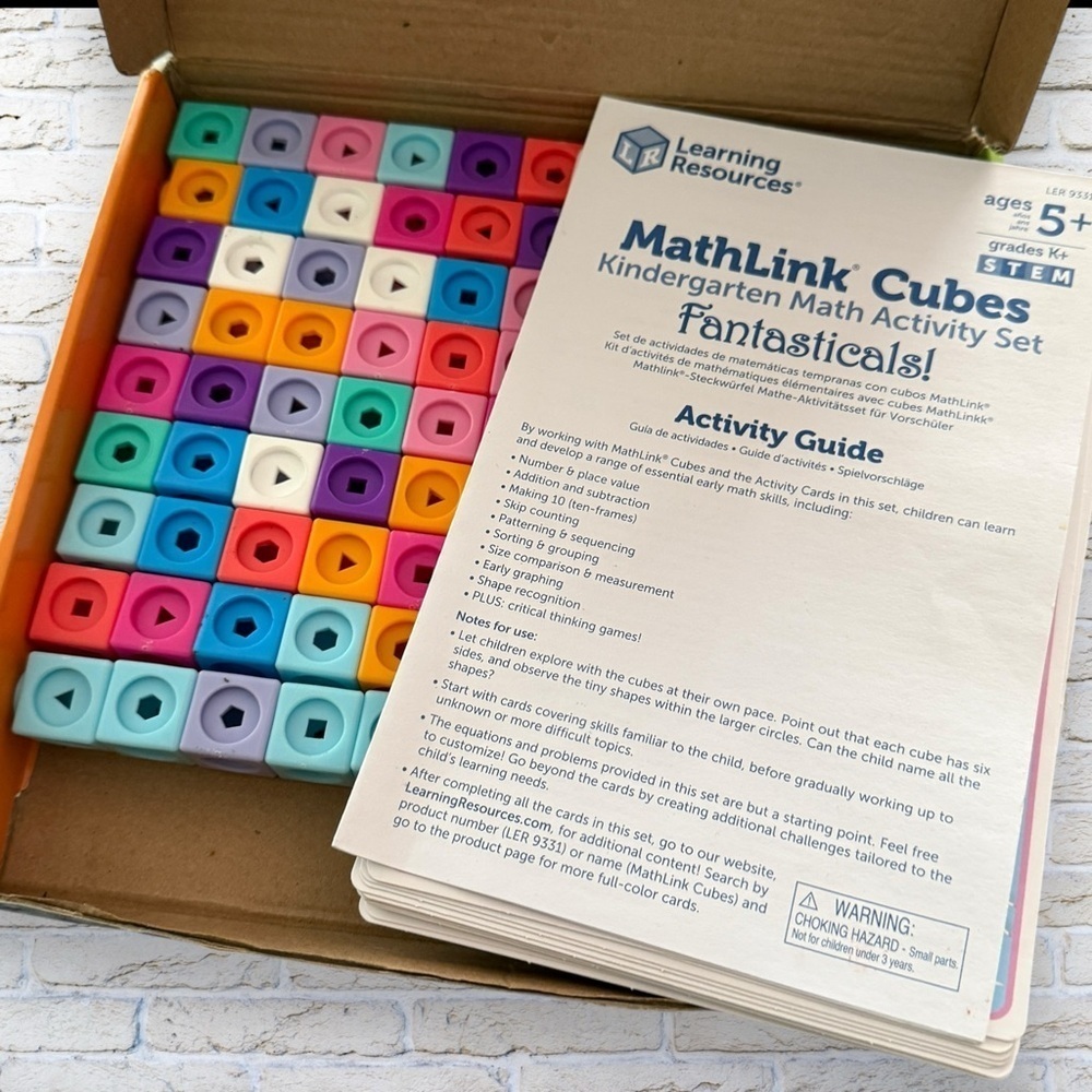 SOLD MathLink Cubes Kindergarten Math Activity Set - Fantasticals - Picture 2 of 4
